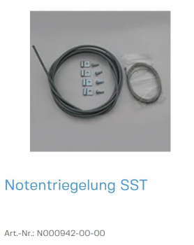 Normstahl Notentriegelung SST nur bei Torantriebs-Sturzmontage möglich, N000942-00-00