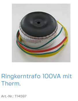 Normstahl Ringkerntrafo Magic1000/Ultra Excellent, T14597