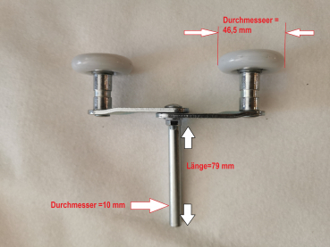 Normstahl Tandemroller 599 verstellbar Ganzstahlausführung, DECKENSEKTIONALTOR  EURO 9 061994 - 042001, A330120-01