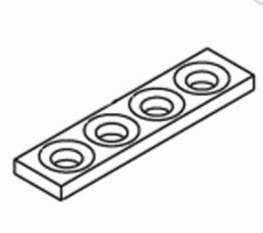 Normstahl Verbindungsteil für Bodenlaufschiene 5 x 25 x 160 mm, für Seitensektionaltor SSD kleiner 07.1997, A372630