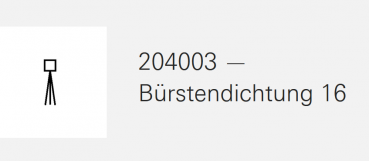 Schüco Bürstendichtung, 204003, zum Einsatz im oberen und unteren Türabschluss