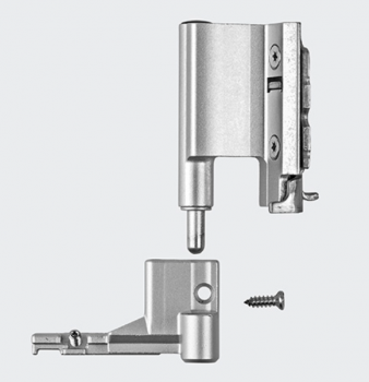 Schüco Ecklager 130 kg, rechts, 275564, 219846, Naturton/Silberfarbig für Aluminiumfenster