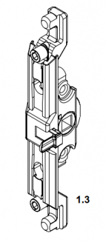 Schüco Kammergetriebe D7 mit Fehlbediensperre, 28727700, Silber, Schüco VarioTec