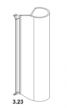 Schüco Kappe Scherenband Standard, 25440500, Messing, Schüco VarioTec