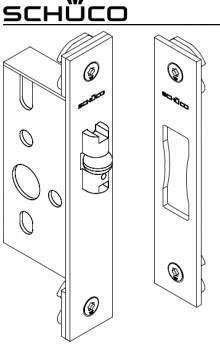 Schüco Rollenschloss, 241 523, ADS 65.NI