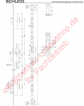 Schüco Schwenkhaken-Bolzenschloss, Schüco Schwenkriegel-Bolzenschloss / Mehrfachverriegelung, 211506