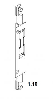 Schüco Stulpgetriebe flach, 25399200, Silber, Schüco VarioTec