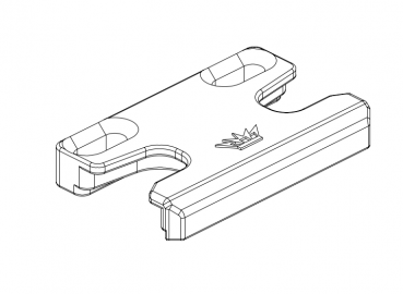 Schüco Stulpriegelstück, Silber, 25439800, Profilsystem Schüco Corona