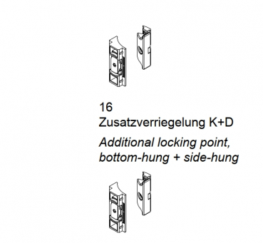 Schüco Zusatzverriegelung K+D, 277 211, AvanTec