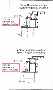 Schüco Handhebel abschließbar EV1 (Silber) Getriebegriff / Handhebel (abschließbar), 214255