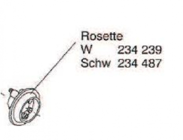 Schüco Griffrosette 21490300, weiß für Steckgriff 21490300, für Kunststofffenster ab Baujahr 1995