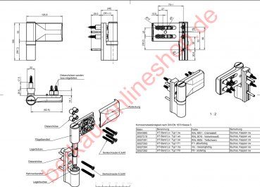 Schüco Türband Typ1, Haustür, 25843900, Kunststoff, RAL 9016, weiß