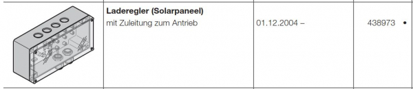 Hörmann Laderegler Solarpaneel mit Zuleitung zum Antrieb, 438973