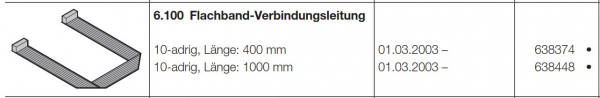 Hörmann Flachband-Verbindungsleitung 10-adrig Länge 1000 mm, 638448