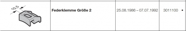 Hörmann Federklemme Größe 2 für die Baureihe 20, 30, 40, 50, 60, 3011100