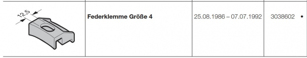 Hörmann Federklemme Größe 4 für die Baureihe 20, 30, 40, 50, 60, 3038602