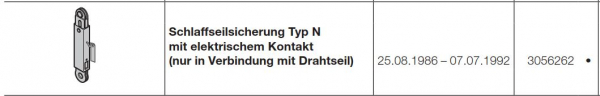 Hörmann Schlaffseilsicherung Typ N mit elektrischem Kontakt(nur in Verbindung mit Drahtseil), 3056262