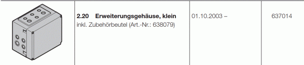 Hörmann Erweiterungsgehäuse klein, 637014