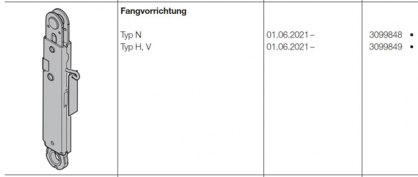 Hörmann Fangvorrichtung Typ N der Baureihe 60, 3099848