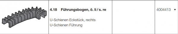 Hörmann Führungsbogen HST, öffnet links, schließ rechts, 4004413, (HST 42), Seiten-Sektionaltor, BR 10, 20, 30