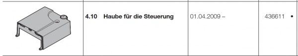 Hörmann Haube für die Steuerung für Außen- und Innen-Rolltor RollMatic, 436611