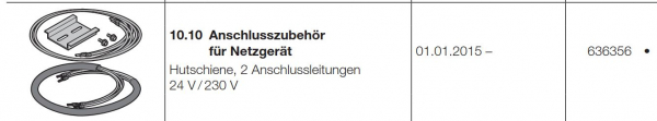 Hörmann Anschlusszubehör für Netzgerät 24 Volt /230 Volt  für die Hutschiene für den Einbau in die Steuerung 360, 636356