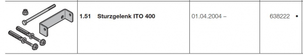 Hörmann Sturzgelenk ITO 400 / 500 FU, 638222