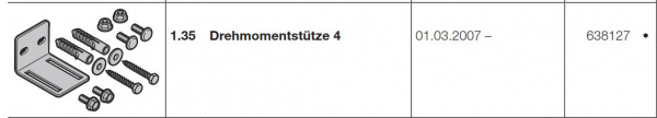 Hörmann Drehmomentstütze 4 Industrieantriebe WA 500 FU, 638127