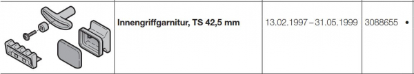 Hörmann Innengriffgarnitur, TS 42,5 mm Baureihe 30 (Privat-Tor), 3088655