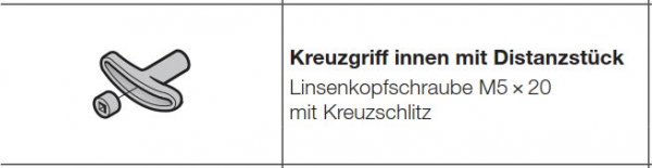 Hörmann Kreuzgriff, innen mit Distanzstück für Baureihe 30, 40, EcoStar und Industrie-Baureihe 20, 30, 40, 50, 3053830