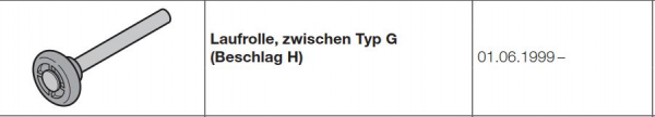 Hörmann Laufrolle Typ G Gleitlager für die Baureihe 30, 40 Industrietore 30, 40, 50, 3041112