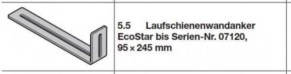 Hörmann Laufschienenwandanker EcoStar bis Serien-Nr. 07120,  95 × 245 mm, 1934000