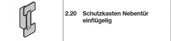 Hörmann Schutzkasten Nebentür 1-flüglig / 2-flüglig, 1322001