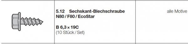 Hörmann Sechskant-Blechschraube N80 / F80 / EcoStar, 1041019