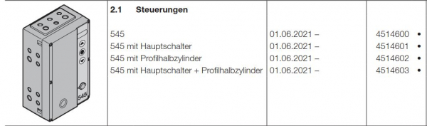 Hörmann Steuerung 545, 4514600