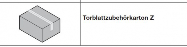 Hörmann Beschlagteile für Torglie der EcoStar, Torblattzubehör karton Z EcoStar, 3047388