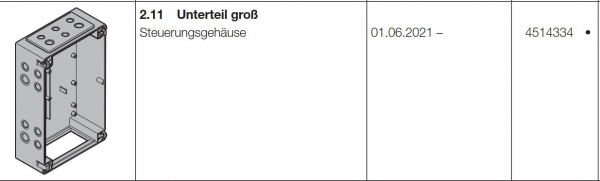 Hörmann Unterteil groß Steuerungsgehäuse, 4514334