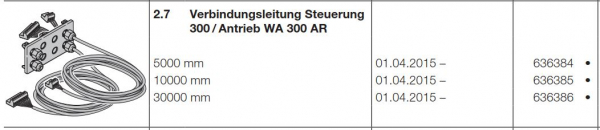 Hörmann Verbindungsleitung Steuerung 300/Antrieb WA 300 AR 5000 mm, 636384