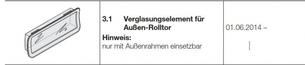 Hörmann Verglasungselement für Außen-Rolltor, 8991338