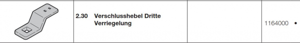 Hörmann Verschlusshebel Dritte Verriegelung, 1164000