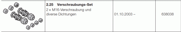 Hörmann Verschraubungs-Set, Zubehörbeutel, 638038