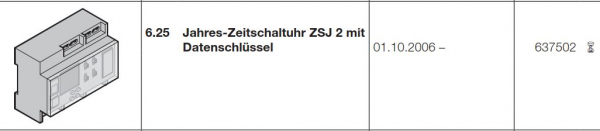 Hörmann Jahres-Zeitschaltuhr ZSJ 2 mit  Datenschlüssel, 637502