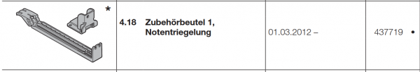 Hörmann Zubehörbeutel 1, Notentriegelung für Außen- und Innen-Rolltor RollMatic, 437719