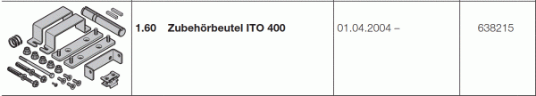 Hörmann Zubehörbeutel ITO 400 / 500 FU, 638215