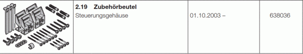 Hörmann A/B 435-A/B-445- A/B 460 Zubehörbeutel, 638036