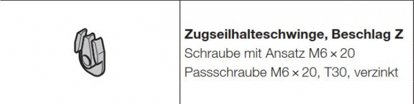 Hörmann Zugseilhalteschwinge, Beschlag Z, BZ für Baureihe 40, EcoStar, 3045342