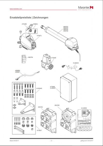 Marantec Steuerung Control x.51, accu, 1-flügelig Drehtorantriebe, 84262