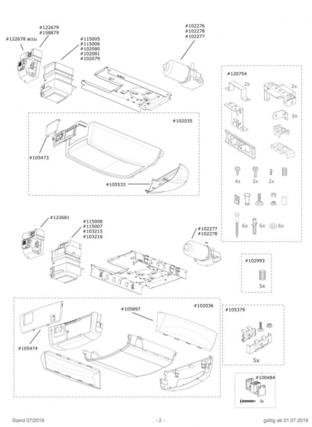 Marantec Gehäuseteile, für Comfort 360, 370, 380, Garagentorantrieb, 102036