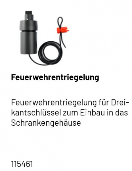 Marantec Feuerwehrentriegelung für Parc 300, 115461