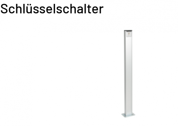 Marantec GSU-1100-MSC-APZ 1-2T/1, Schlüsselschalter in Aluminium-Standsäule, 184192